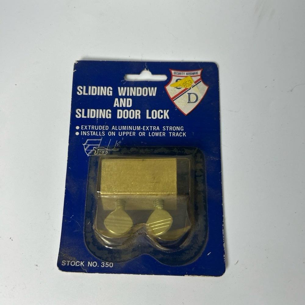 S&D Industries Sliding Window Door Lock Brass Extra Strong Home Security Durable